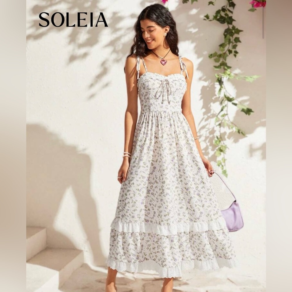 Floral White Maxi Dress